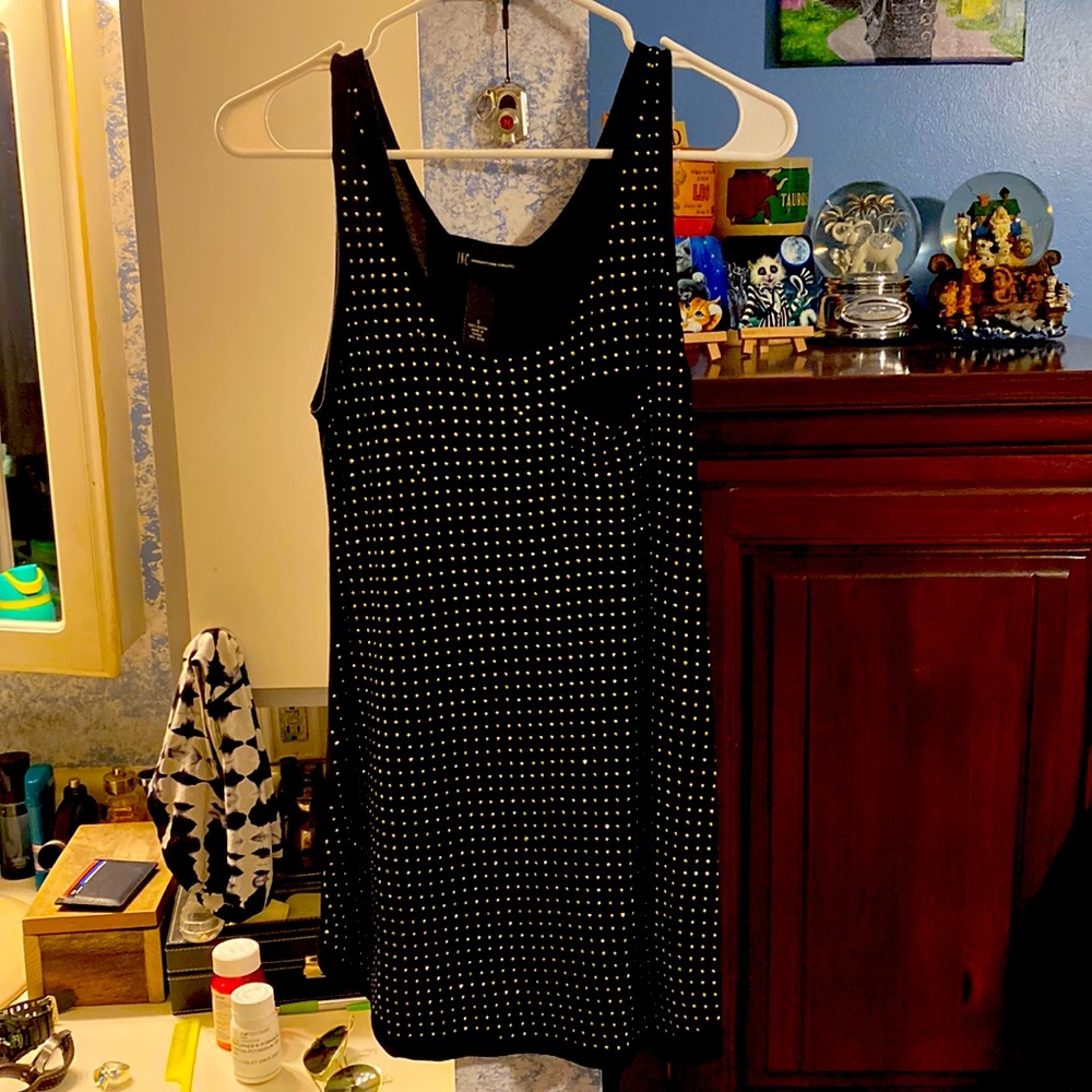 Size small black and gold international concepts tank top